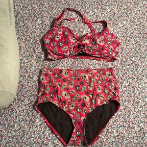 Torrid: skull bathing suit (high waisted)